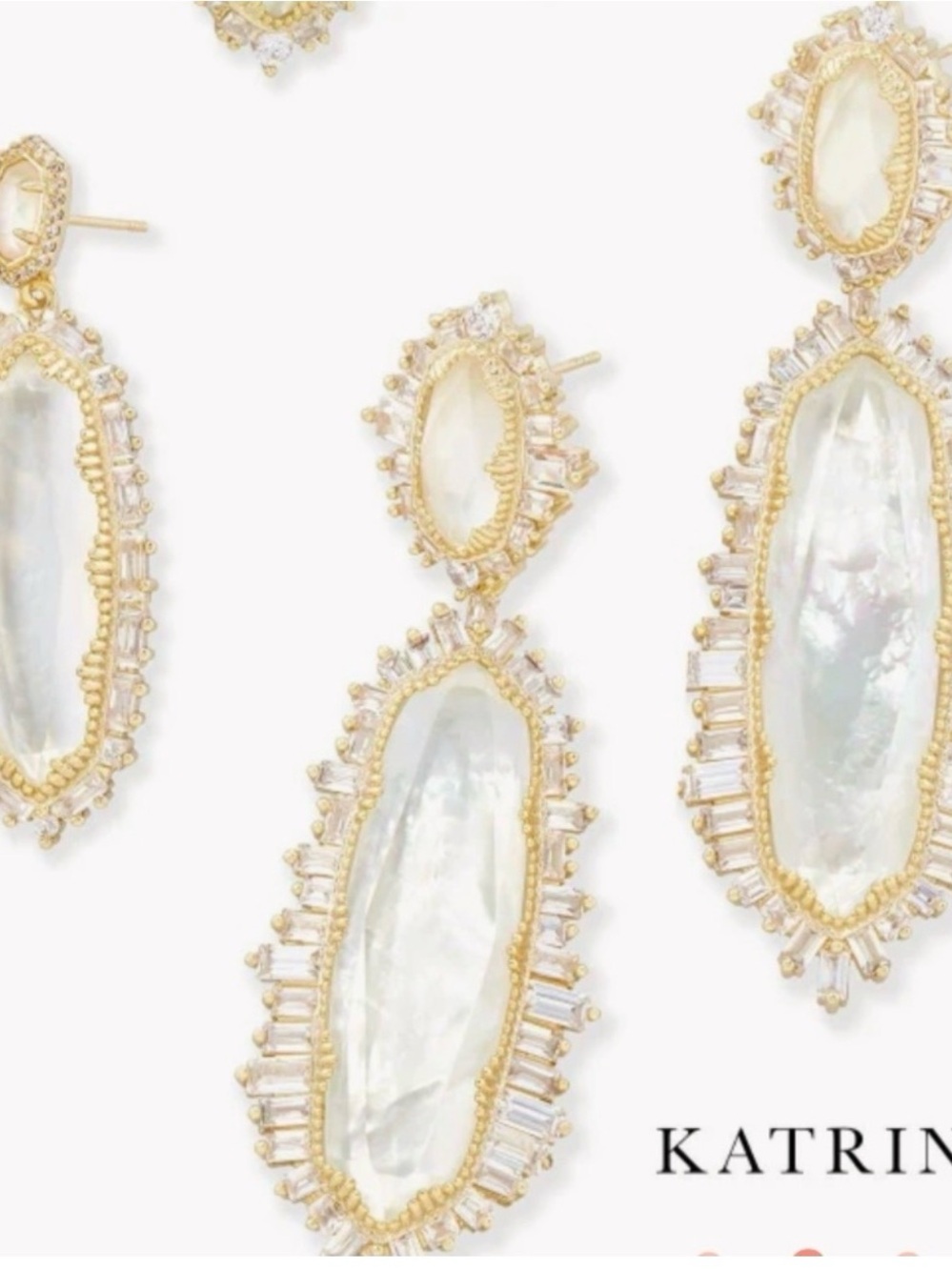 Kendra Scott ‘Katrina’ Drop Earrings 14k-yellow gold and mother-of-pearl